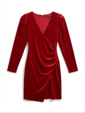 BCBGMaxAzria Red Velvet Mini Dress
